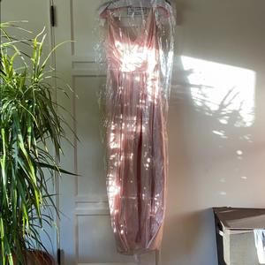 Blush pink bridesmaids dress